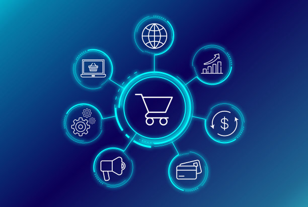 电子商务网上购物数字营销和销售业务技术图片下载