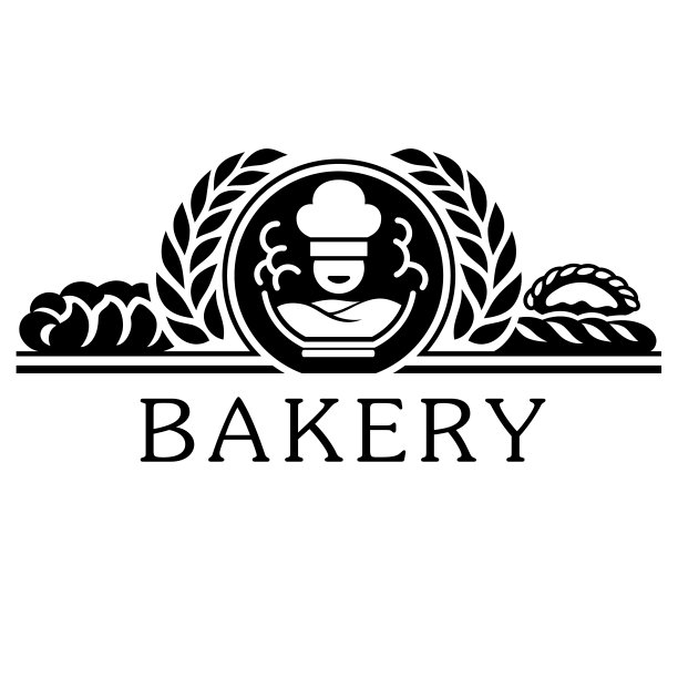 面包店和面包标志标志图片下载