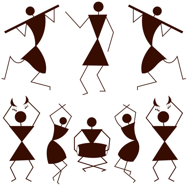 Warli艺术背景图片下载