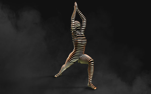 模特切片女孩在瑜伽姿势与剪辑路径。图片下载