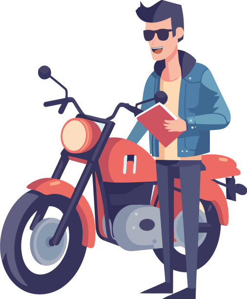 一个人自由地骑着摩托车图片下载