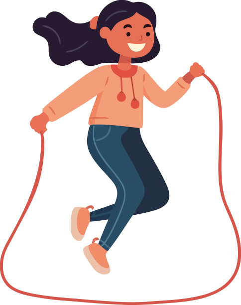 女孩跳绳图片下载