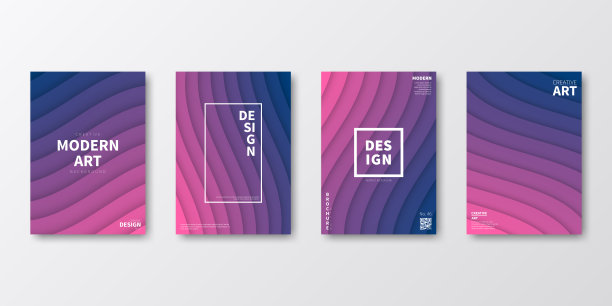 宣传册模板排版，紫色封面设计，商业年报，传单，杂志图片下载