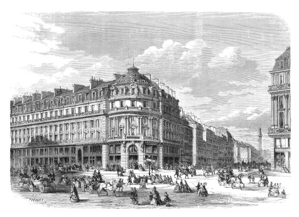 1870年法国巴黎的锦绣酒店图片下载