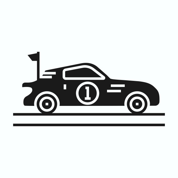 黑线开轮单座赛车赛车图标孤立在白色背景。矢量插图。非常简单和时尚的设计图片下载