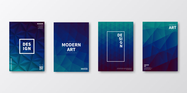 宣传册模板排版，蓝色封面设计，商业年报，传单，杂志图片下载