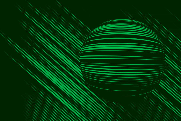 斜条纹和浮动球体背景图片下载