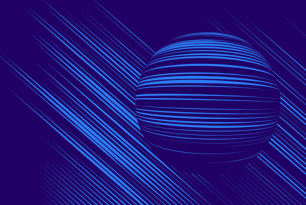 斜条纹和浮动球体背景图片下载