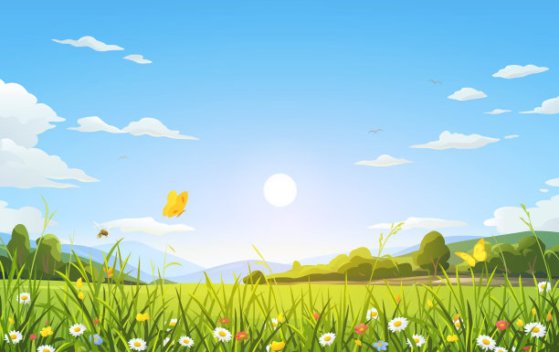 夏天的草地图片下载