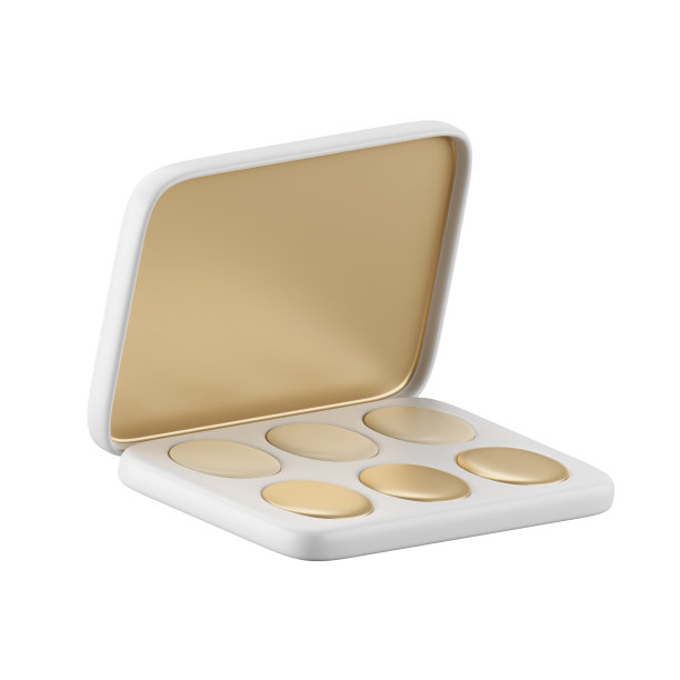 眼影调色板的3d图标渲染。图片下载