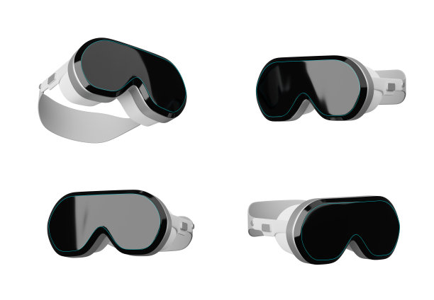 3D渲染，虚拟现实VR眼镜头显隔离白色背景，虚拟世界，技术未来概念，在增强现实世界中玩视频游戏。图片下载