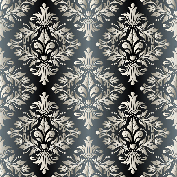 大马士革风格的无缝背景。图片下载