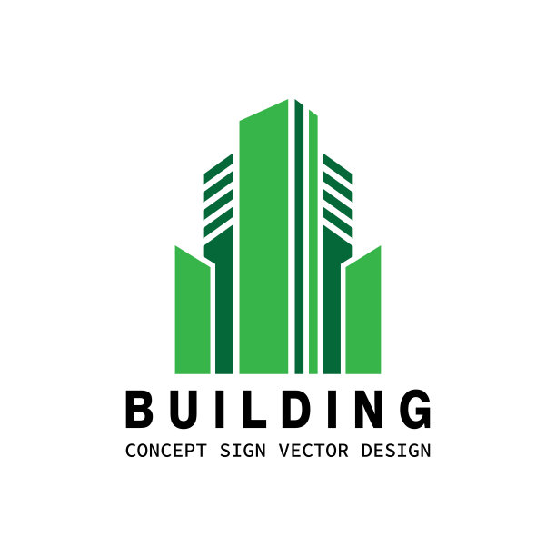 建筑施工标志矢量模板。图片下载