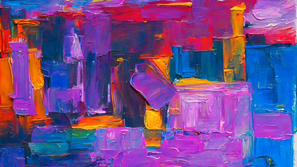 抽象表达:当代布面油画艺术的创新图片下载