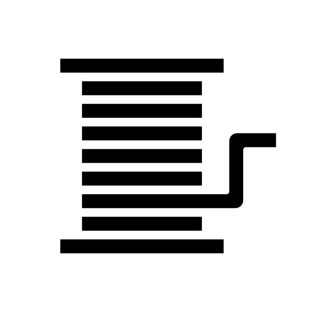 线卷轮廓图标。向量。图片下载