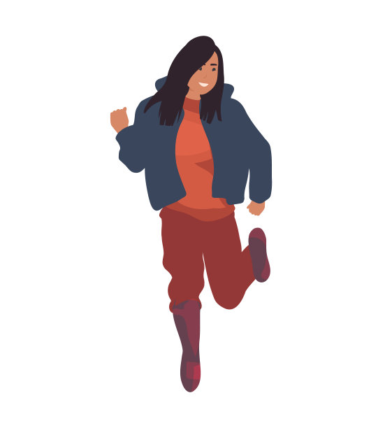 快乐跳跃的女人图片下载