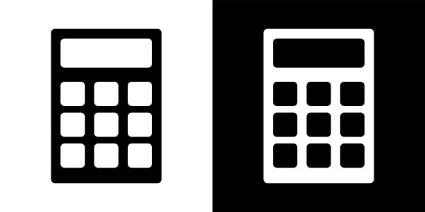 现代数学符号的商业图标。数学中的计算符号。计算器插图。图片下载