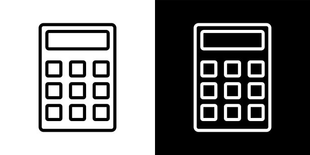 现代数学符号的商业图标。数学中的计算符号。计算器插图。图片下载