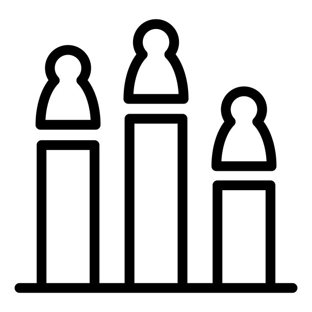 玩家评分线图标。比赛排名，锦标赛冠军领奖台标志，白色背景上的轮廓式象形文字。运动标志移动概念网页设计。矢量图形。图片下载