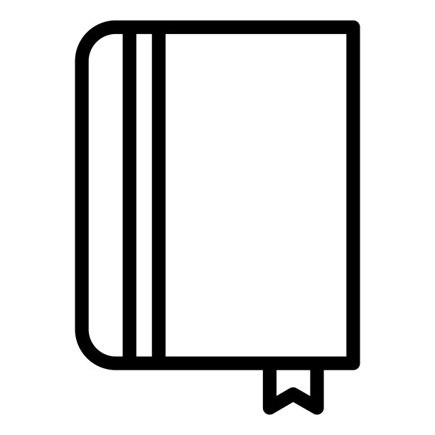 Copybook线图标。记事本与弹性和书签符号，轮廓风格象形文字在白色背景。学校或文具项目标志移动概念网页设计。矢量图形。图片下载