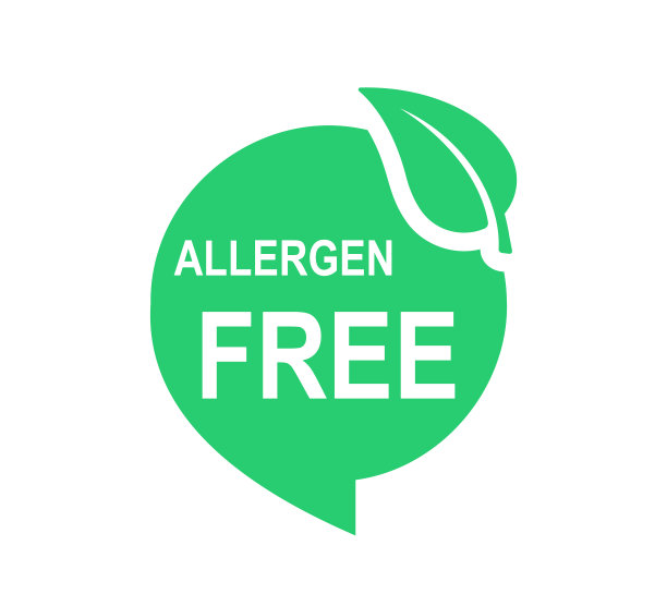 无过敏原标签或无过敏原图标在平面风格。无致敏性产品和低致敏性材料的贴纸，安全产品的包装符号。矢量插图。图片下载