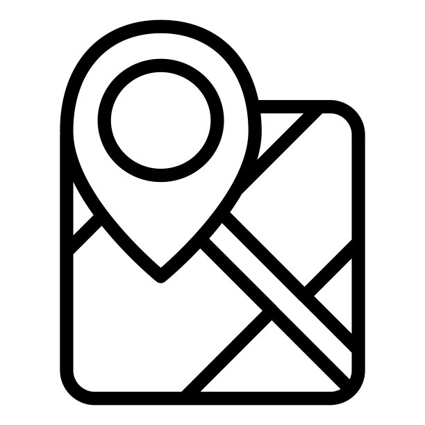 Gps线路图标。地图与针矢量插图隔离在白色。标记定位为和应用程序设计的轮廓样式。图片下载