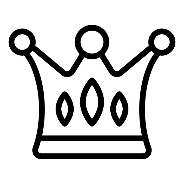 皇冠线图标。雄伟的矢量插图孤立在白色。版税大纲风格设计和应用程序。Eps 10。图片下载
