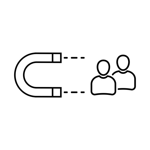 客户保留线图标与磁铁图片下载