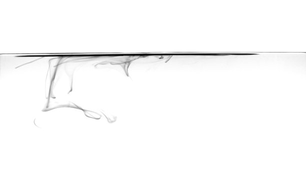 黑色或墨水是白色背景上的烟雾，抽象烟雾图案，彩色液体染料，飞溅油漆图片下载