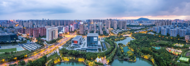 中国安徽合肥城市天际线航拍图图片下载