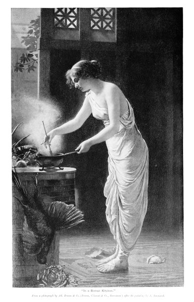 雷蒙德(a Raymand)的《罗马厨房里的女人》，艺术史图片下载