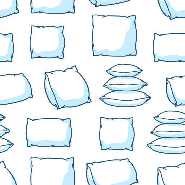 枕头图案。睡觉和床上用品。图片下载