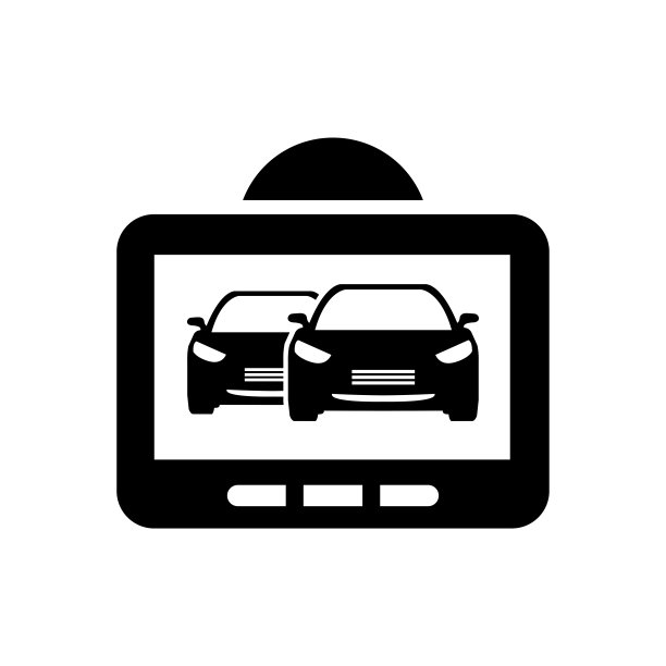 汽车仪表盘摄像头图标。矢量图标隔离在白色背景。图片下载