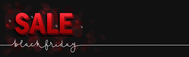 黑色星期五销售红色字体黑色背景图片下载