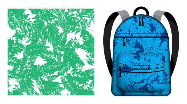 儿童学校背包装饰野草欧芹草甸标本室草无缝图案。田野草花华丽。矢量装饰设计的海报和纺织品印刷图片下载