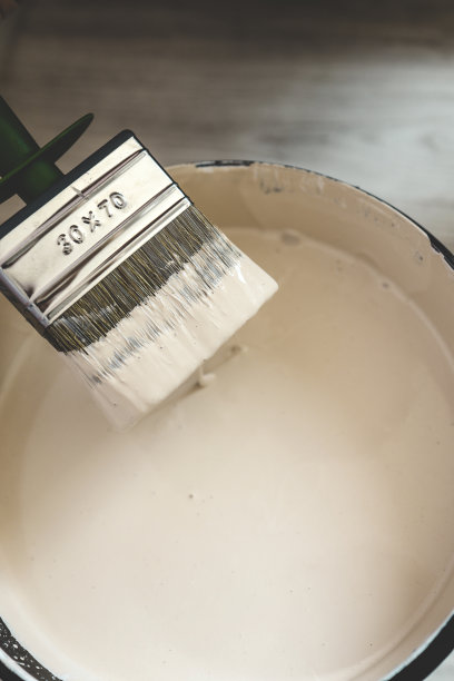 修补刷与油漆特写图片下载