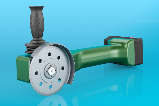 圆盘磨床蓝色背景，3D渲染图片下载