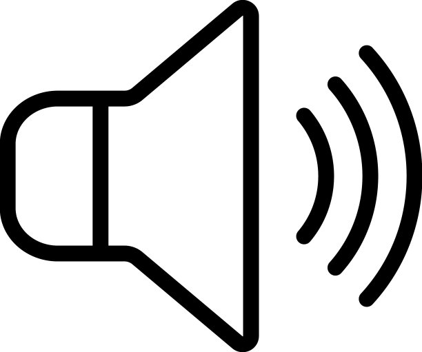扬声器图标设计线性风格图片下载