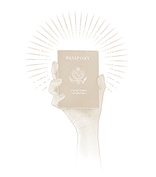 手拿着护照图片下载