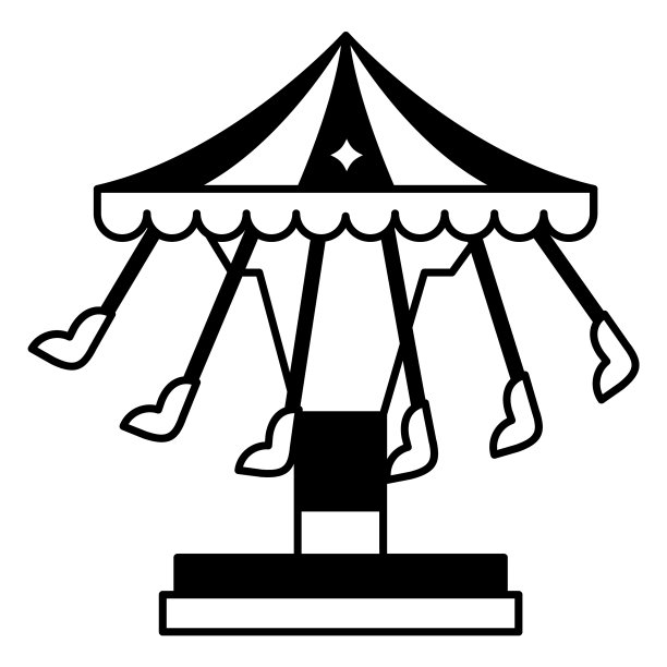 狂欢节秋千骑单色图片下载