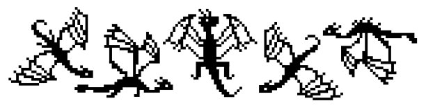 黑色和白色像素龙的大设置图片下载