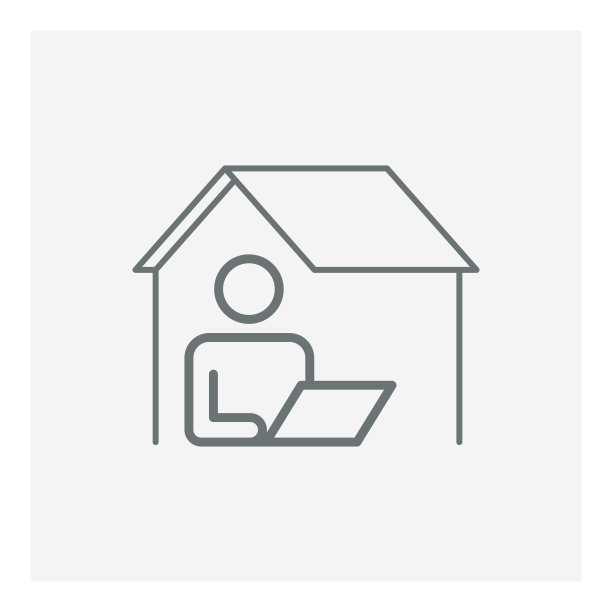 在家办公线条图标，居家图标图片下载