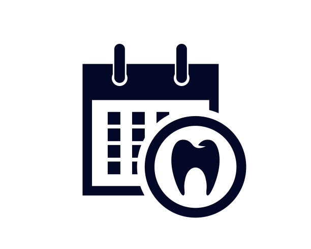一个月的日历日期和一个预定的提醒和牙齿的牙医预约图片下载