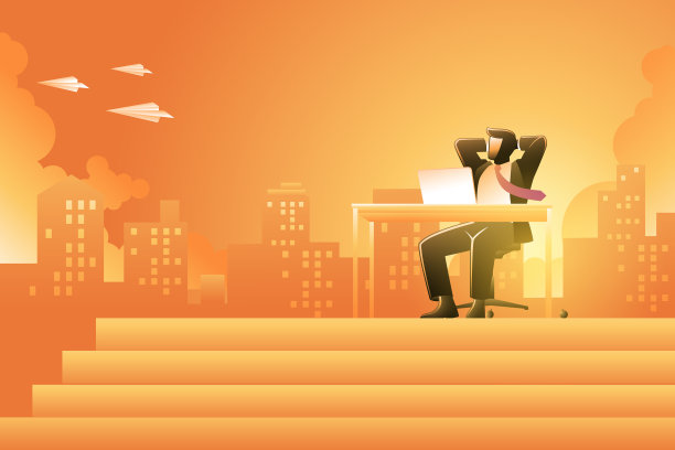 商务概念的商人在他的办公桌上放松图片下载