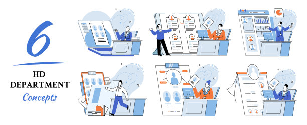 人力资源部工作。人力资源经理寻找新的求职者并审阅简历图片下载