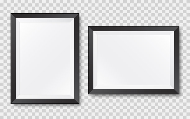 逼真的相框模型孤立上图片下载