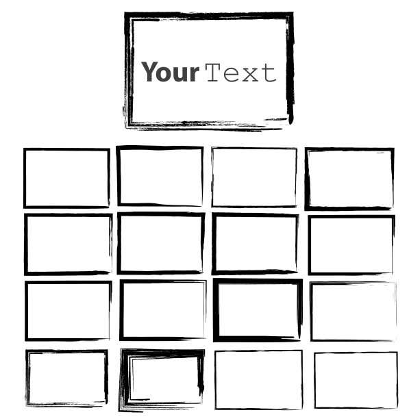 兆集垃圾黑色框架图片下载