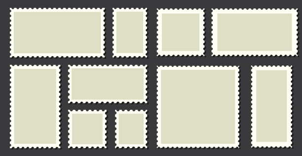 邮票框架设置在背景上图片下载