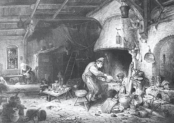 炼金术士在他的车间工作图片下载