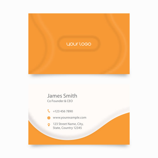 带有双面的现代名片模板图片下载